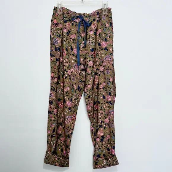Sundance Madora Pants Olive Green Multi Floral Print - Picture 2 of 16